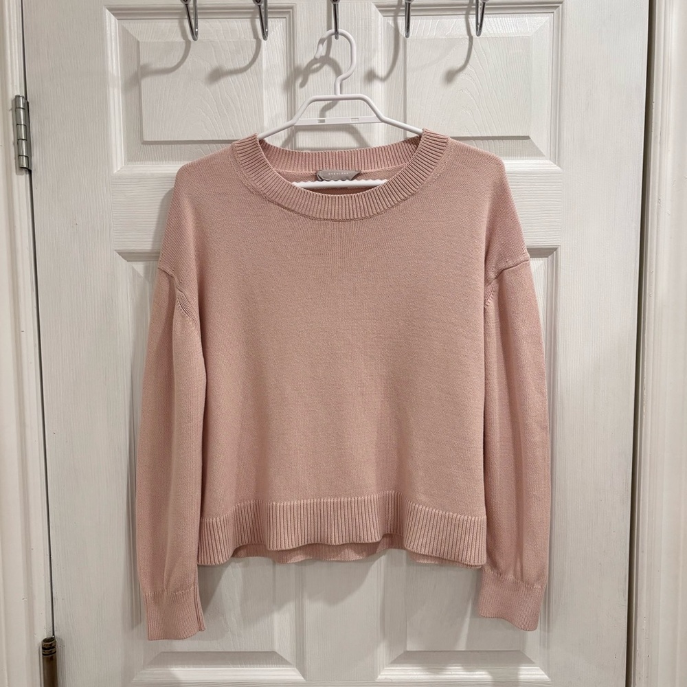 Everlane Dusty Rose Pink Cotton Sweater - Picture 3 of 11